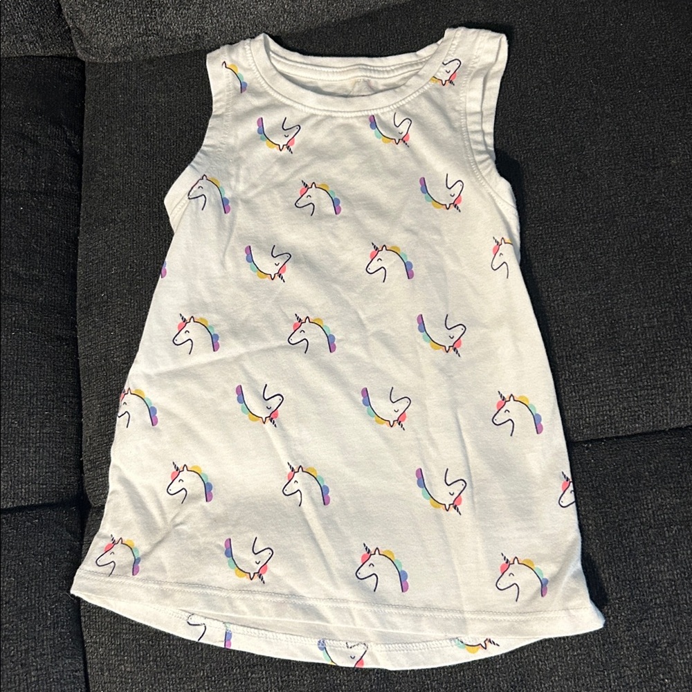 Cat & Jack White Unicorn Graphic Top